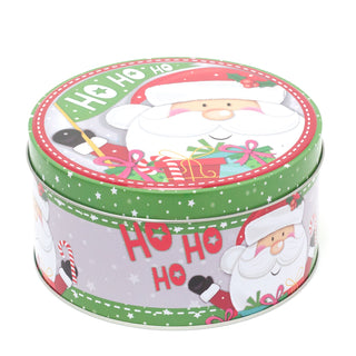 Set Of 3 Jolly Holly Christmas Storage Tins | Triple Festive Round Nesting Tins | Fairy Cake Biscuit Cookie Muffin Treat Storage Tin Trio