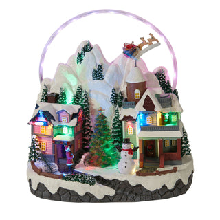 LED Christmas Village Scene with Movement, 32cm Animated Festive Decoration