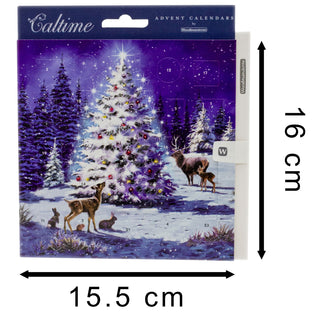 Christmas Advent Calendar The Magical Tree | Advent Calendar Card And Envelope Picture Advent Calendar | Traditional Advent Calendar - 16cm