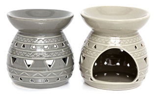 Aztec Ceramic Tealight Candle Holder Essential Oil Burner