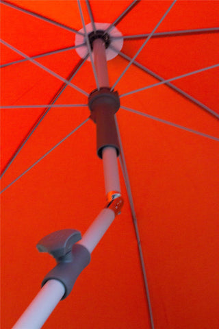 Terracotta Garden Parasol Beach Umbrella Sun Shade | Protective Tilting Beach Parasol | Holiday Travel Beach Umbrella