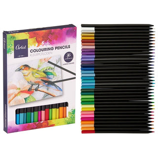 36 Colouring Pencils with 6 Neon Colours, Artist Drawing & Colouring Pencils