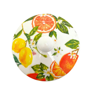 Oranges & Lemons Storage Jar, 500ml Ceramic Airtight Kitchen Container