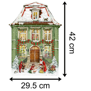 Traditional Christmas Advent Calendar | Victorian House Advent Calendar | Father Christmas Picture Advent Calendar