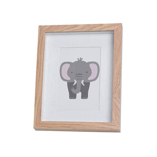Set of 3 Kids Framed Animal Pictures Children's 3 Piece Animal Wall Art - 22x17cm