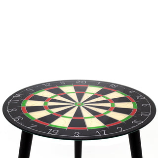 Dartboard Table | Glass Side Table Perfect Darts Gift for Home Bar, Man Cave