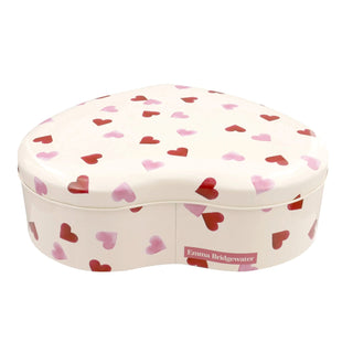 Emma Bridgewater Pink Hearts Large Storage Tin | Heart Shaped Pink Kitchen Tin