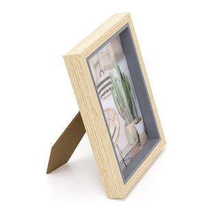 Mediterranean Wooden Photo Frame 5 x 7 | Freestanding Single Aperture 5 x 7 Picture Frame | Grey Picture Frame Tabletop Photo Frame 7 x 5