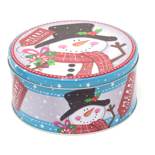 Set Of 3 Jolly Holly Christmas Storage Tins | Triple Festive Round Nesting Tins | Fairy Cake Biscuit Cookie Muffin Treat Storage Tin Trio