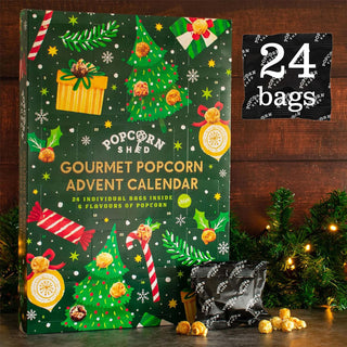 Vegan Gourmet Popcorn Christmas Advent Calendar, Six Flavour Countdown