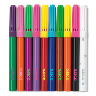 Djeco DJ08827 Felt Tips - 10 Magic Felts | Colour Changing Pens For Children