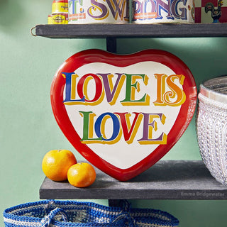 Emma Bridgewater Brighter World Large Storage Tin | Heart Shaped Kitchen Tin