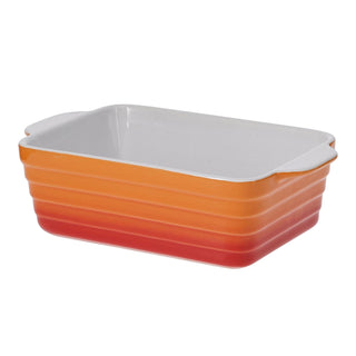 Small Orange Ombre Stoneware Baking Dish, 18x12x6cm Casserole Dish - 610ml