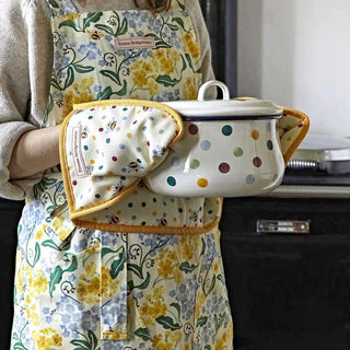 Emma Bridgewater Bumblebee & Polka Dot Oven Glove | Kitchen Double Oven Glove