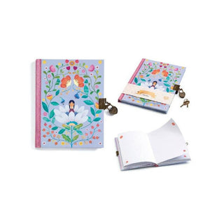 Djeco DD03616 Marie's Secret Diary with Lock | 88-page Lined Journal Notebook