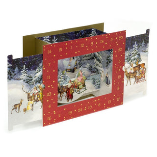 3D Winter Landscape Advent Calendar | Victorian Pull - Out Snow Scene 3D Countdown