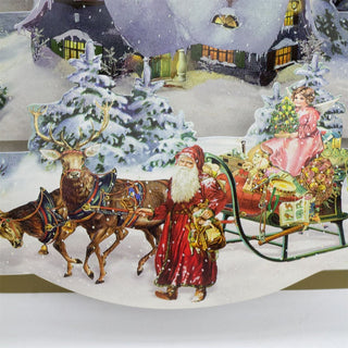 3D Winter Landscape Advent Calendar | Victorian Pull - Out Snow Scene 3D Countdown