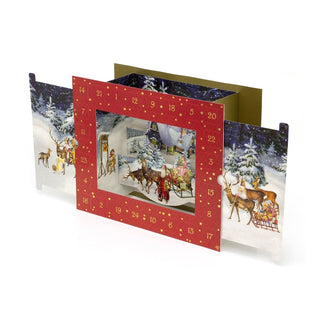3D Winter Landscape Advent Calendar | Victorian Pull - Out Snow Scene 3D Countdown