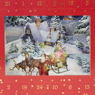 3D Winter Landscape Advent Calendar | Victorian Pull - Out Snow Scene 3D Countdown