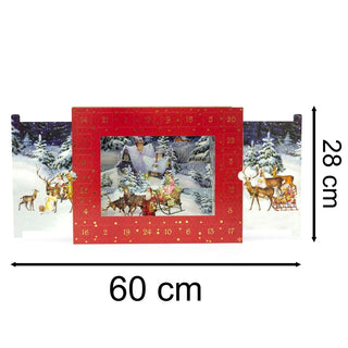 3D Winter Landscape Advent Calendar | Victorian Pull - Out Snow Scene 3D Countdown