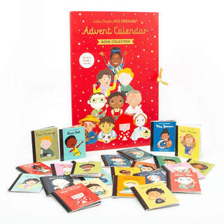 Book Advent Calendar, 24 Mini Children's Christmas Books and Biographies