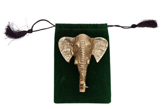 Stunning Gold Effect Elephant Head Wall Mounted Coat Hook ~ Animal Hanger Peg