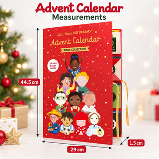 Book Advent Calendar, 24 Mini Children's Christmas Books and Biographies