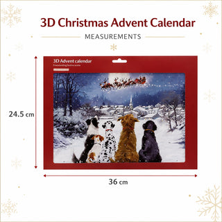 Watching for Santa 3D Christmas Advent Calendar, Freestanding Picture Design
