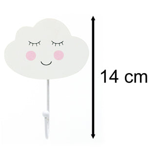 Childrens White Wooden Cloud Shaped Wall Hook Childs Bedroom Nursery Cloud Hook