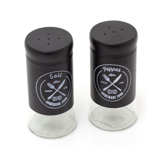 Vintage Style Glass Salt & Pepper Set | 2-Piece Retro Salt & Pepper Shakers