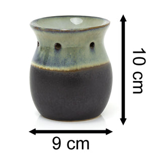 Grey Ombre Glaze Tea Light Essential Oil Burner | Ceramic Wax Melt Burner