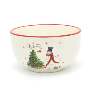 Ceramic Christmas Snack Nibbles Bowl | Festive Serving Dish Christmas Serving Bowl | Xmas Bowls - Design Varies One Supplied