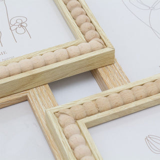4 Aperture Beaded Photo Frame | Multi Layered Wall Mounted Collage Frame - 29cm
