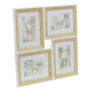 4 - Aperture Safari Animal Pictures for Wall, Set of 4 Picture Frames Wall Art Set