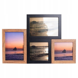 4 Multi Aperture Two Tone Photo Frame | Wall - Mounted Collage Picture Frame
