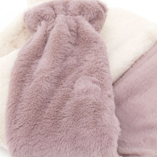 72cm Deluxe Faux Fur Long Hot Water Bottle | Hot Water Bottle With Cover | Natural Rubber Hot Water Bottles - Colour Varies One Supplied