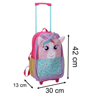 Childrens Unicorn Suitcase | Kids Travel Rucksack Cabin Bag Carry On Suitcase