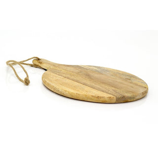 40Cm X 30Cm Round Wooden Chopping Board With Handle