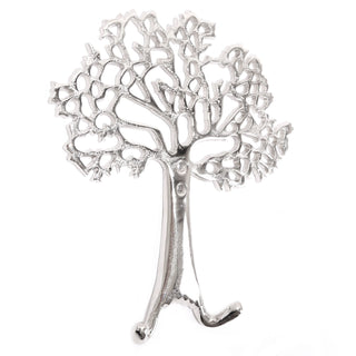 Stunning Aluminium Tree Of Life Wall Hook | Wall Mounted Coat Hanger Pegs | Decorative Silver Metal Wall Door Hooks