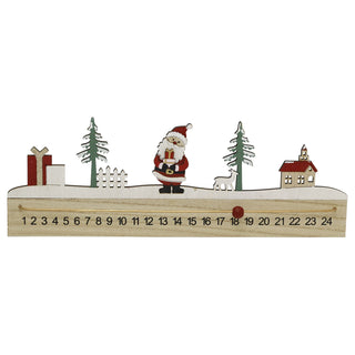 Christmas Advent Calendar Ruler Block Reusable, 39.5cm 24-Day Countdown
