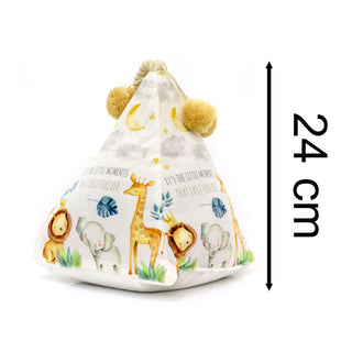 White Plush Baby Animal Nursery Doorstop | Children's Plush Safari Door Stop