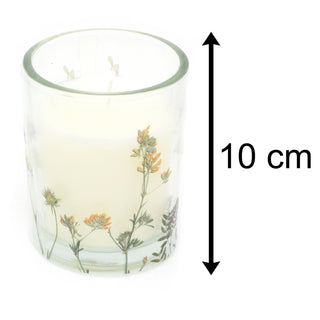 Botanical Candle In Glass Jar | Floral Jar Candle Aroma Candle And Pot | Glass Holder With Scented Candle Decorative Candles - Fragrance Varies One Supplied