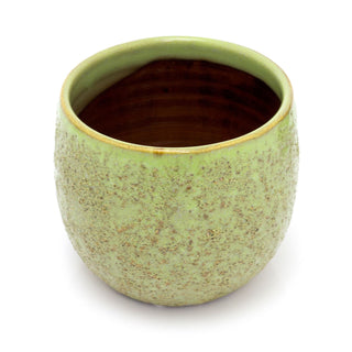 Reactive Glaze Green Ceramic Plant Pot | Flower Pot Planter With Textured Design