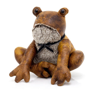 Jeremy Frog Doorstop | Faux Leather Weighted Toad Shaped Animal Door Stop 1.9kg