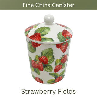Strawberry Field Storage Jar, 720ml Ceramic Airtight Kitchen Container