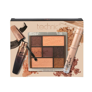 3 Piece Chocolate Truffle Eye Gift Set | Eyeshadow Mascara Lash & Brow Serum