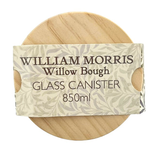 William Morris Willow Bough Glass Canister, 850ml Storage Jar Airtight Lid