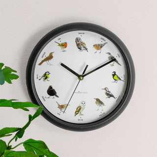 Birdsong Wall Clock with 12 Bird Designs and Hourly Chirps | Bird Clock - 25cm
