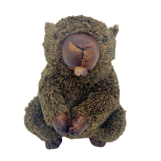 Bertie Beaver Door Stop, 29cm Weighted Faux Fur Animal Doorstop - 1.9kg