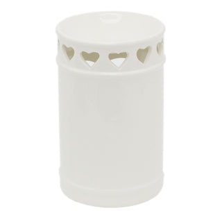 Ceramic Cylinder Essential Oil Fragrance Burner | Oil Burner Tealight Heart Candle Holder | Aromatherapy Lamp